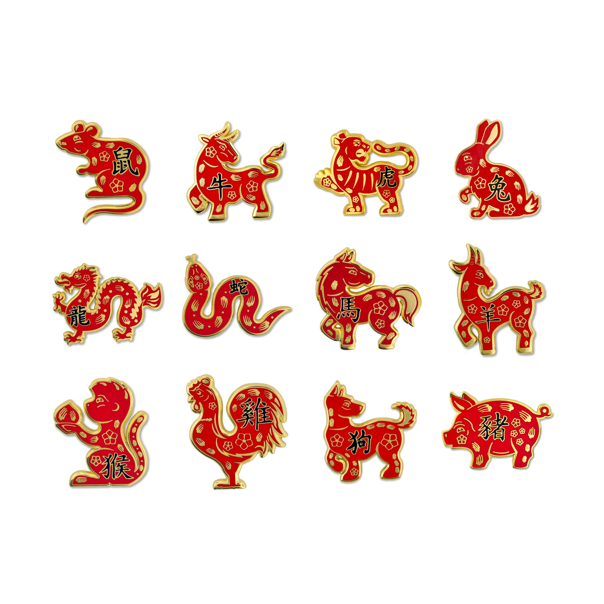 Chinese Zodiac Enamel Pins