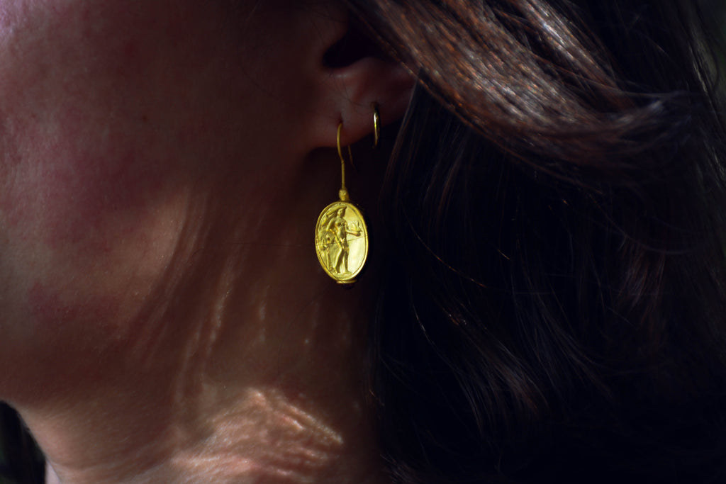 Aphrodite Coin Earrings