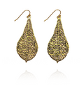 Thuluth Calligraphy Leaf Earrings