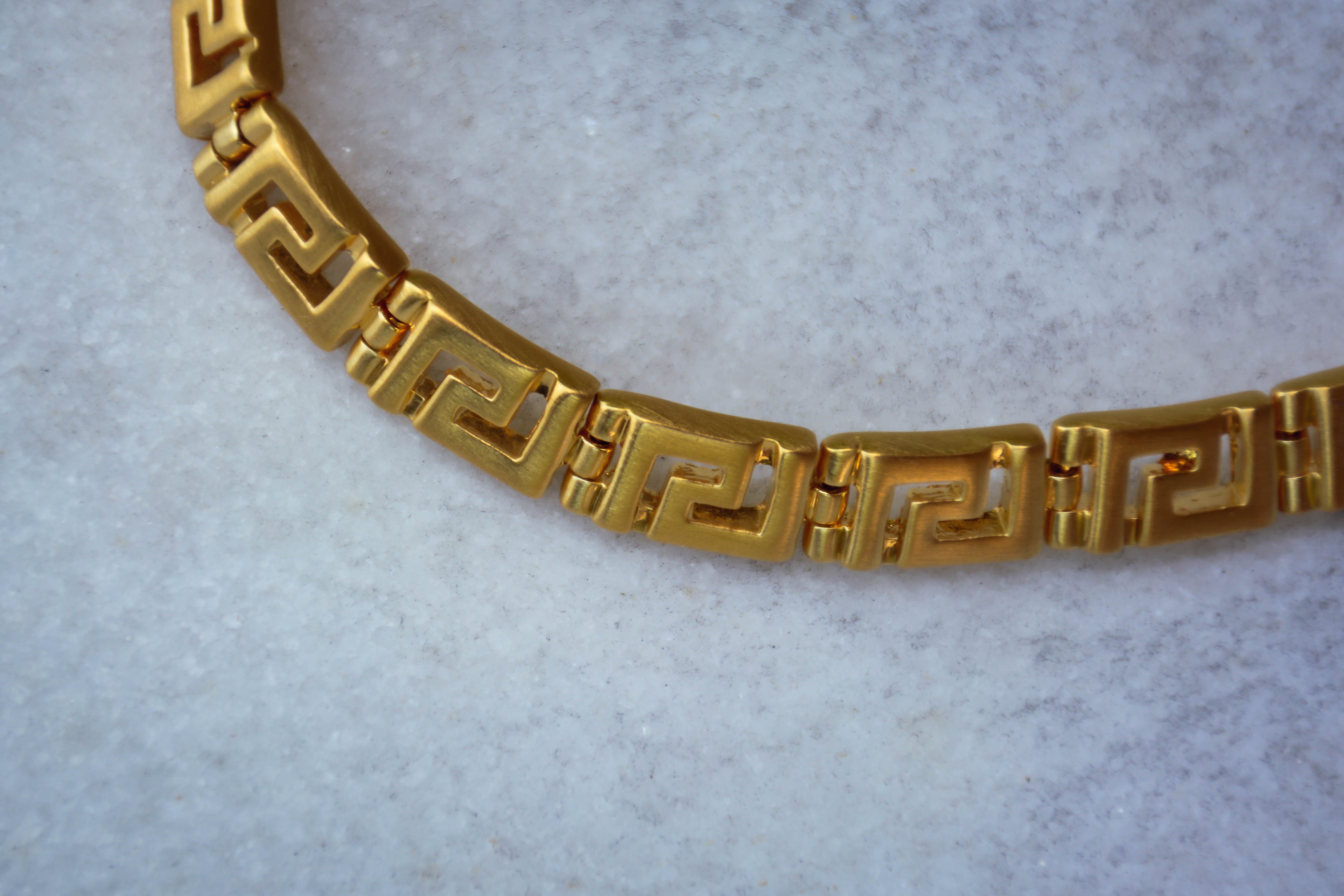 Classical Meander Link Necklace