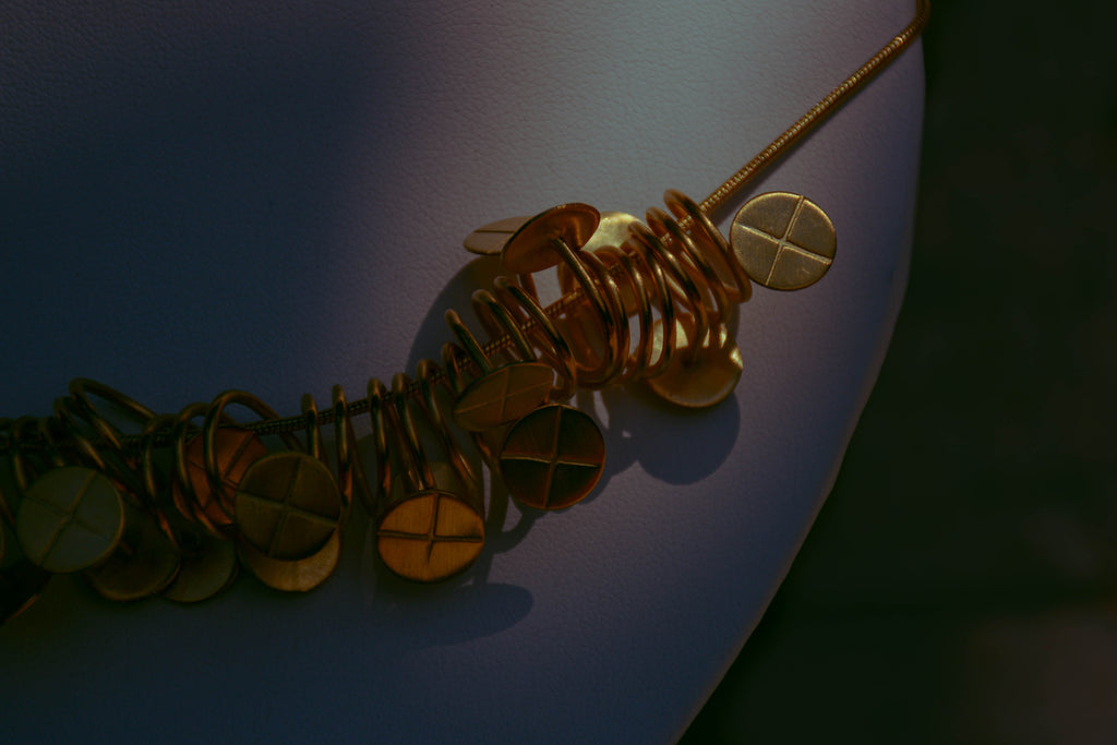 Greek Gold Finials Necklace