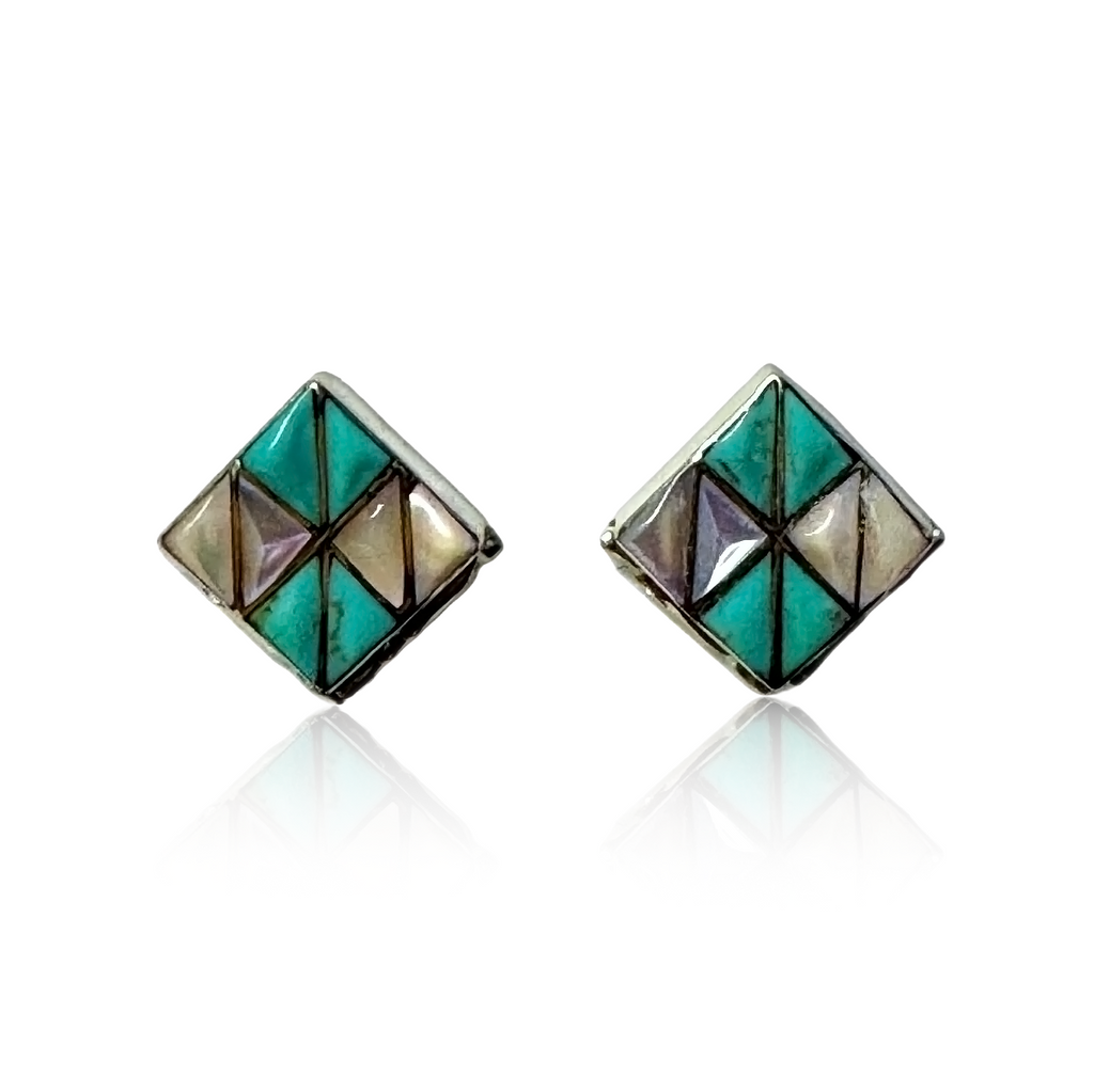 Zuni Inlay Earrings by Gloria Tucson