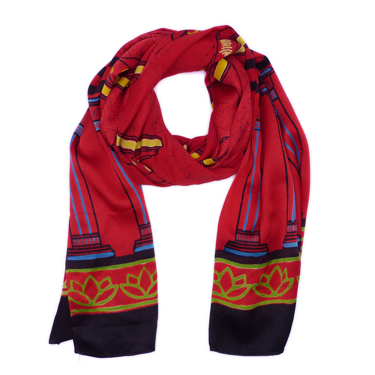 Museum-inspired Silk Charmeuse Scarves