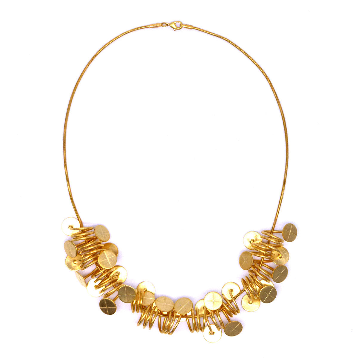 Greek Gold Finials Necklace