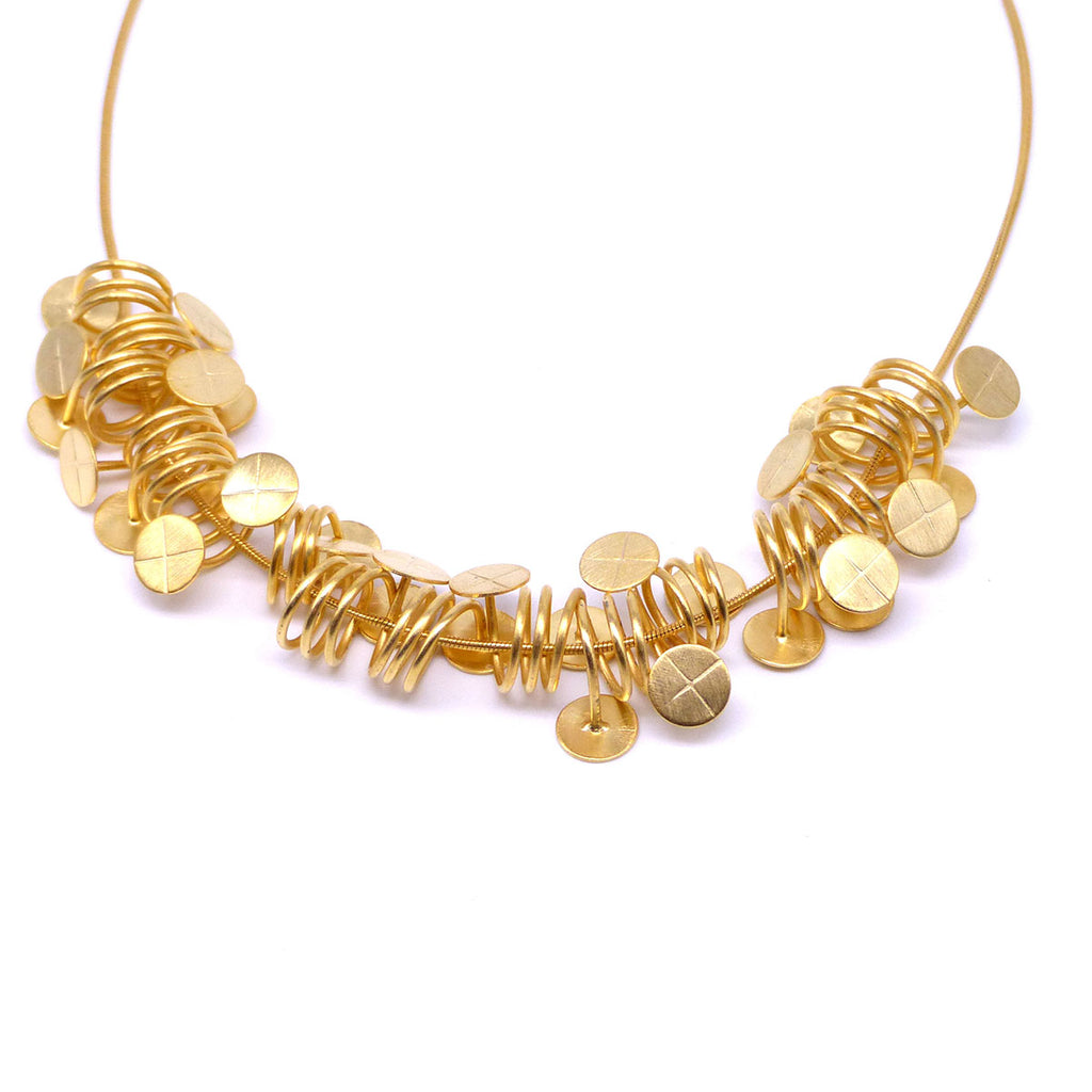 Greek Gold Finials Necklace