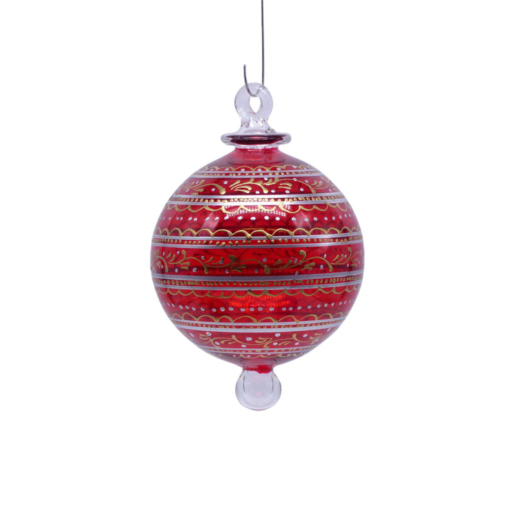 Egyptian Glass Ornaments: Large Round Oval/Disc and Drop